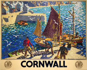 ‘Cornwall’  GWR poster  1923-1947.