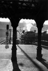 Taking water  Edinburgh Waverley station  c 1930s.