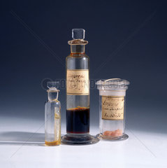 Synthetic rubber specimens  c 1892.