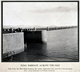 ‘Esna Barrage across the Nile’  Egypt  early 1920s.