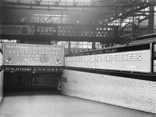 Poster at Manchester Victoria Station  5 March 1928.