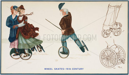 ‘Wheel Skates’  19th century.