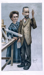 Pierre and Marie Curie  French physicists  c 1904.