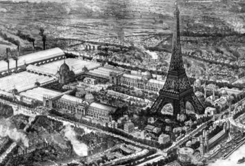 Eiffel Tower  Paris Exhibition  France  1889.
