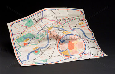 British Railways and London Transport pocket map  1950.