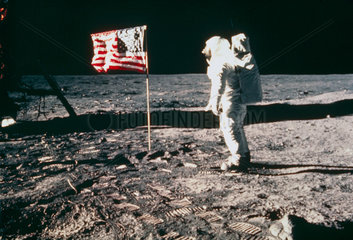 Apollo 11astronaut Edwin ‘Buzz’ Aldrin  on the Moon  1969.