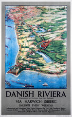 'Danish Riviera via Harwich/Esbjerg'  LNER poster  1923-1947.