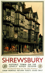 ‘Shrewsbury’  GWR/LMS poster  1939.