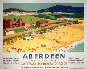 'Aberdeen  Gateway to Royal Deeside'  LNER/LMS poster  1923-1947.