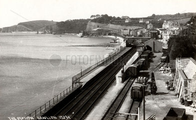 Dawlish Station  Devon  c 1900.