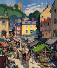 Cropped version of ‘Market Day’  BR (NER) poster  c 1950s.