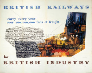 'British Railways for British Industry'  BR poster  1948-1964.