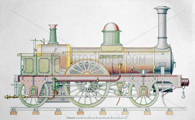 'Jenny Lind' steam locomotive  1847.