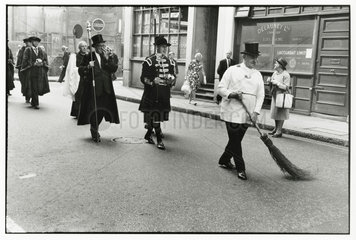 Street Sweeping Ceremony  London  1967.