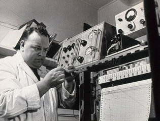 A forensic scientist   Preston  Lancashire  February 1966.