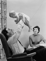 Young couple and baby  1956.