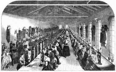The Slitting Room of Birmingham Pen Factory  1851.