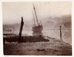 Low tide  Whitby Harbour  North Yorkshire  c 1905.