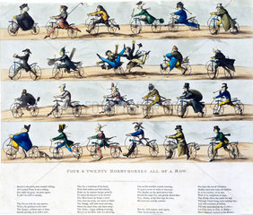 'Four and Twenty Hobby Horses all in a Row'  1819.