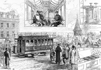 Electric tramcar  1883.