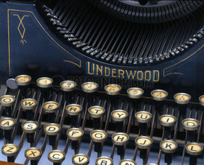 Detail of Underwood No 1 typewriter  1897.