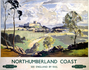 ‘Northumberland Coast’  BR (NER) poster  1948-1965.