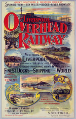 ‘Liverpool Overhead Railway’  LOER poster  c 1910.