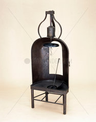 Dutch oven  with basting spoon and cylindrical clockwork jack  1850-1900.
