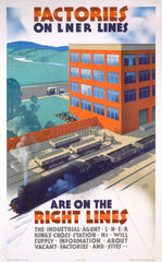 'Factories on LNER Lines’  LNER poster  c 1930.