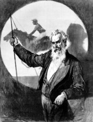 Eadweard Muybridge demonstrating animal motion  1889.