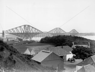 View of the Forth Bridge  13 July 1892. The