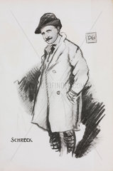 Cartoon of Shreck  by Dudley Hardy  1909.