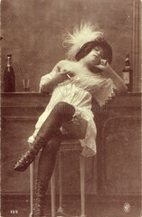 Bar girl  c 1900.