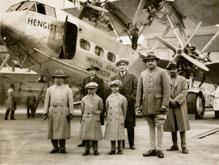 HP42 G-AAXE 'Hengist' in Paris with the Maharajah of Johdpur and party  1931.