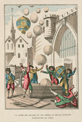 ‘The box of balloons  or  The frightened customs assistants’  1784.