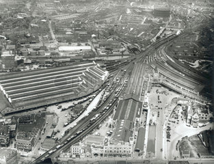 Aerial view of Bristol Temple Meads Station  25 March 1936.