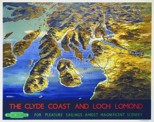 ‘The Clyde Coast and Loch Lomond’  BR poster  1955.