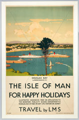 'Isle of Man for Happy Holidays'  LMS poster  1923-1947.