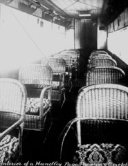 Interior of a Handley Page passenger aeroplane  c 1920s.