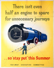 'There isn't even half an engine to spare...’  poster  1939-1945.