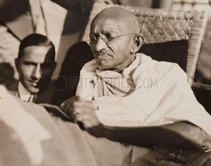 Mahatma Gandhi on board the SS ‘Rajputana’  1931.