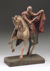 Wooden figure of Saint Martin of Tours  possibly French  1701-1800.