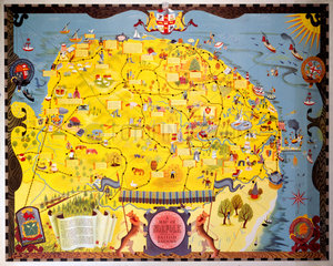 Map of Norfolk  BR (ER) poster  1948-1965.