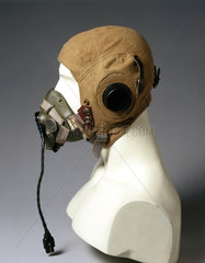 Flying helmet with oxygen mask and headphones  c WWII.