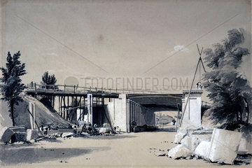 Denbigh Hall Bridge from the road  25 June 1837.