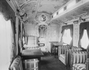 Saloon in the royal train  c 1908.