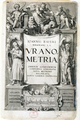 Frontispiece of 'Uranometria'  1603.