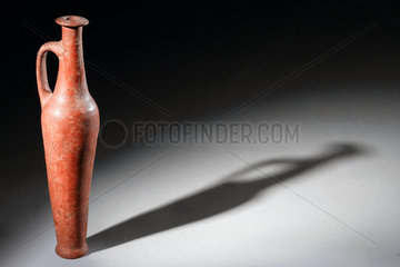 Red ware pottery flask  Syrian  1500-1100 BC.