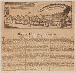 ‘Rolling Carts and Waggons’  c 1773.