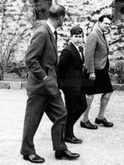 Prince Philip and Prince Charles at Gordonstoun  Scotland  May 1962.